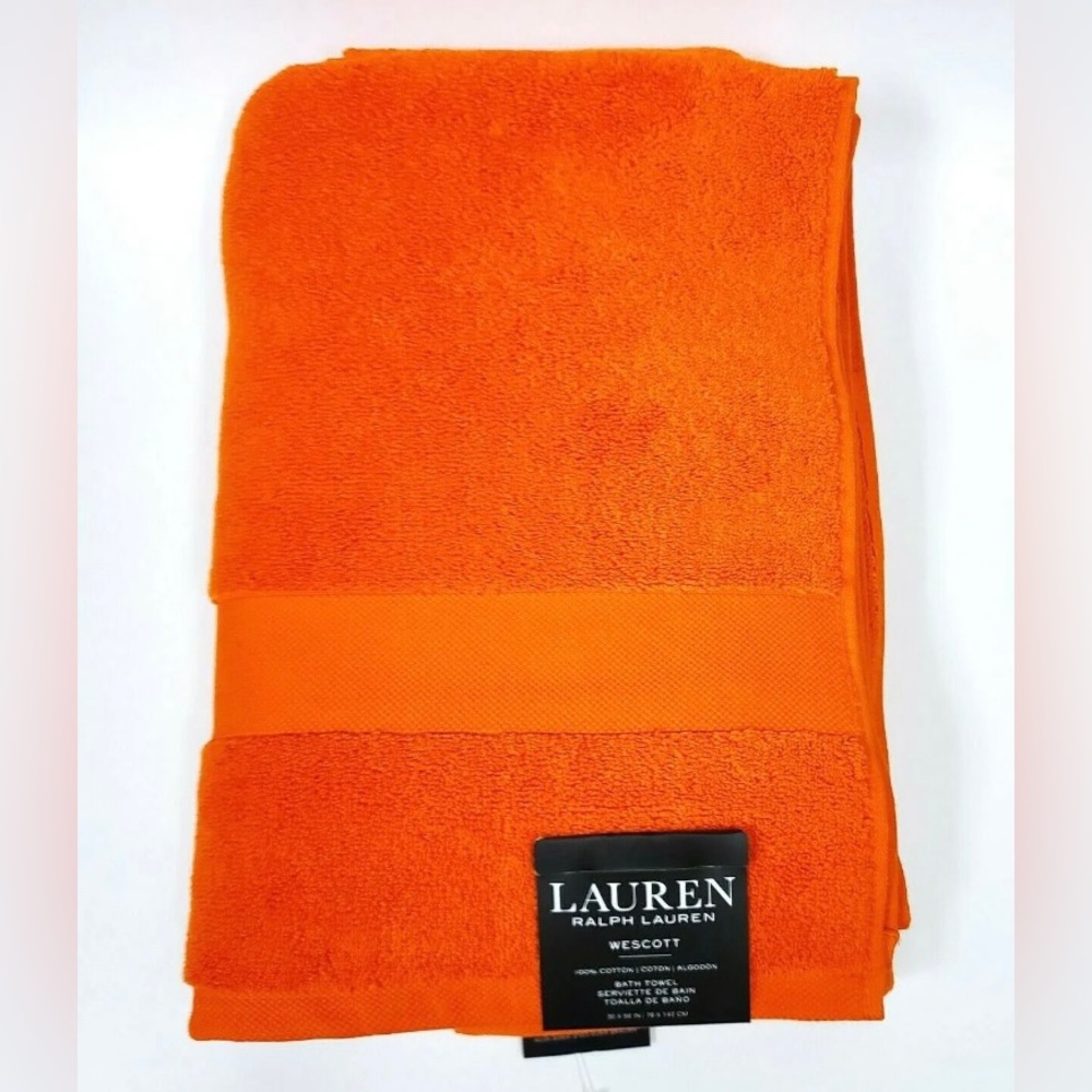 🧡 Lauren Ralph Lauren Westcott Bath Towels - Set of 2 - Summer Orange
